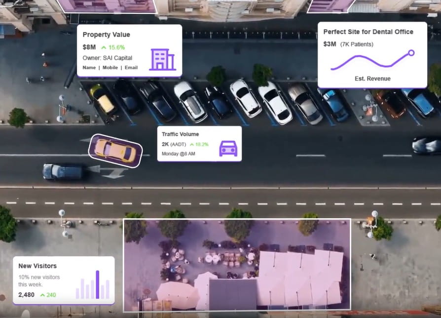 MapZot.AI location intelligence platform — tablet view